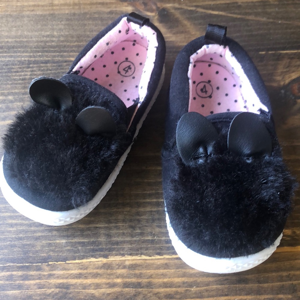 Little Black Bunny Toddler Shoes